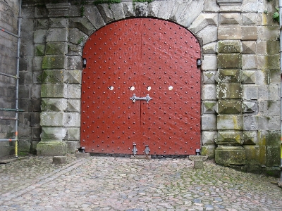 Building wall stone gate Photo