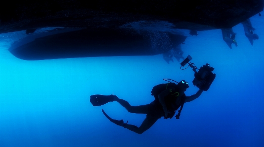 Working sea water ocean Photo