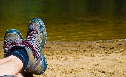 Beach water sand leg Photo