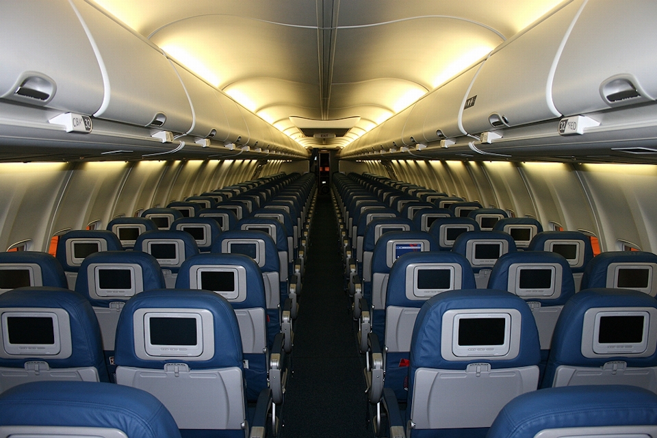 Asientos
 interior avión aeronave