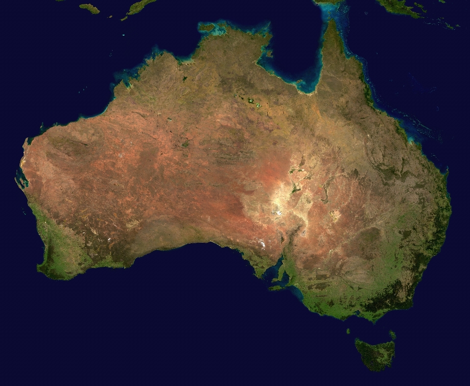 Ocean atmosphere aerial view map