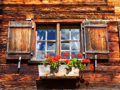 Wood house window old Photo