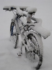 Snow winter white bike Photo