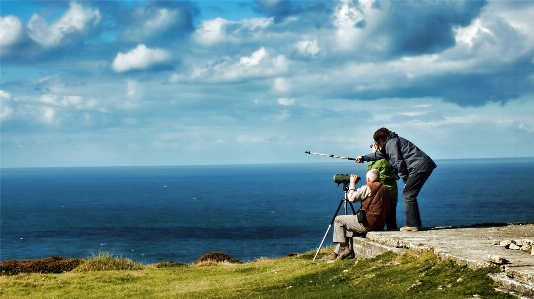 Man beach sea coast Photo