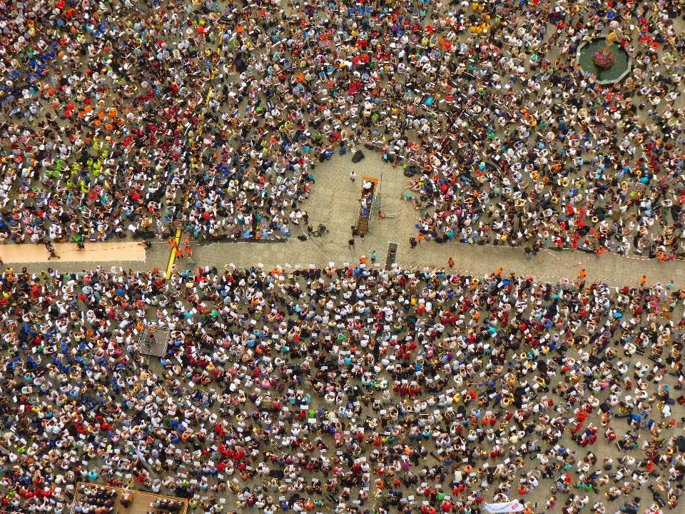 Struttura gruppo persone folla