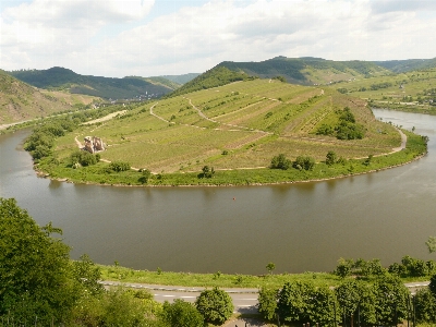 Landscape mountain hill lake Photo