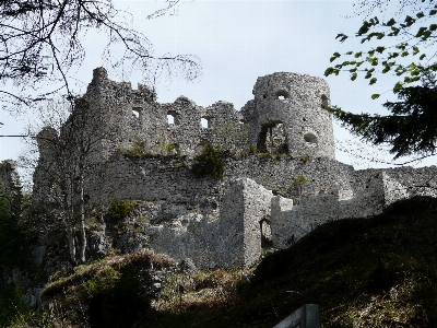 Rock mountain building chateau Photo