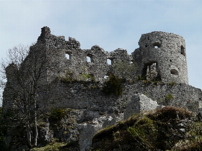 Rock mountain building chateau Photo