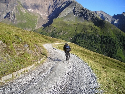 Walking mountain road hiking Photo