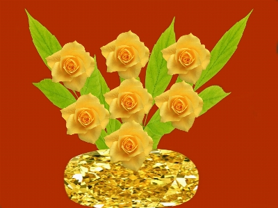 Plant flower vase yellow Photo