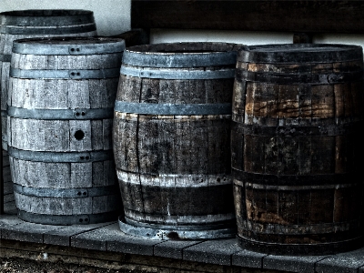 Wood wine store barrel Photo