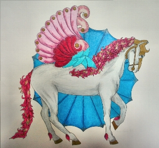 Pencil creative animal horse Photo