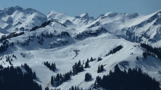 Mountain snow winter view Photo