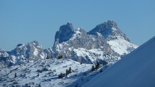 Mountain snow winter sunshine Photo