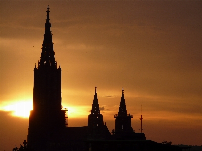 Photo Horizon silhouette architecture soleil