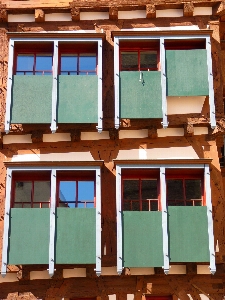 Wood technology house window Photo