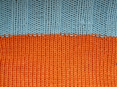 Orange pattern line knit Photo