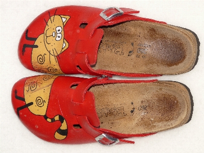 Schuh leder laufen rot Foto