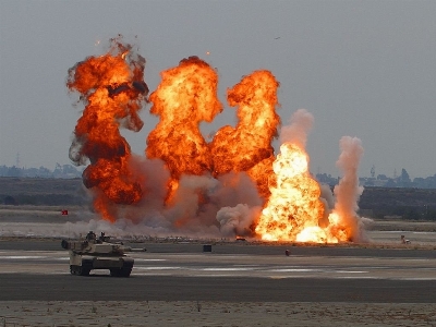 Fire exercise explosion war Photo