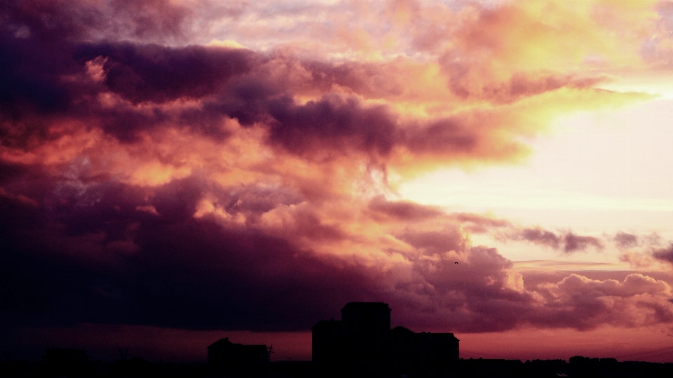 Silhouette nube cielo alba