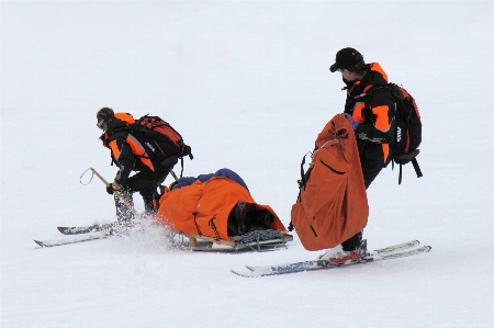 Man winter red slope Photo