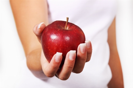 手 apple 植物 女の子 写真