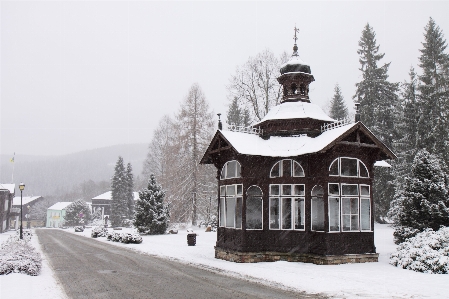 Snow winter house town Photo