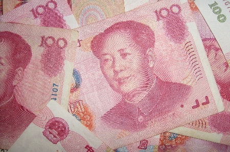 Chinese money pink paper Photo