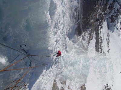 Waterfall mountain cold winter Photo