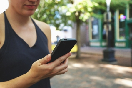 Smartphone 手 人 女の子 写真