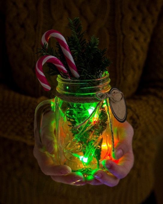 Light flower glass evening