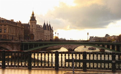 Bridge morning palace city Photo