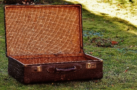 Wood leather antique junk Photo