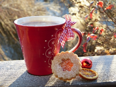 Cold winter coffee fruit Photo