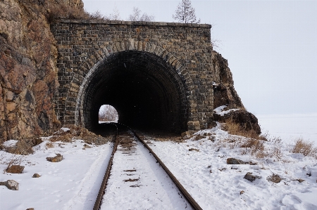 Snow winter railway train Photo