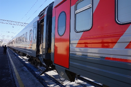 Winter track train transport Photo