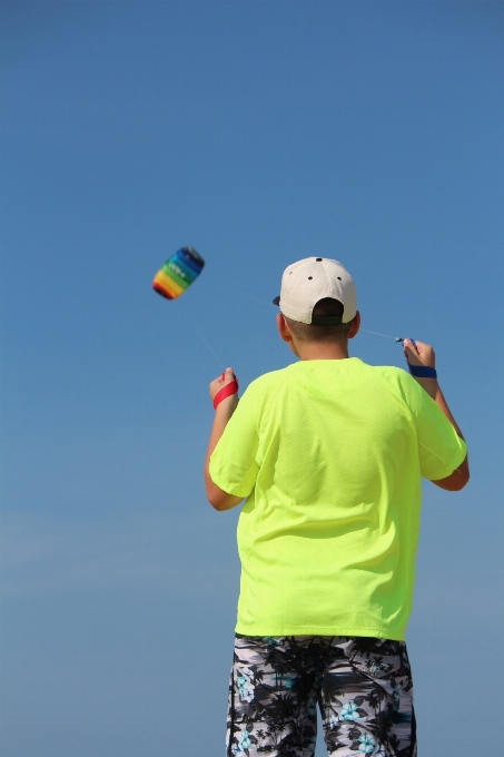 Beach sky wind kite