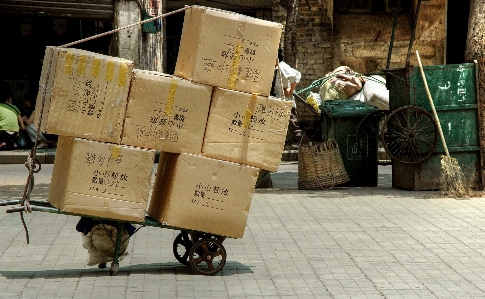 Wood cart vehicle art Photo