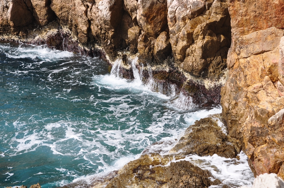 Mar costa água rock