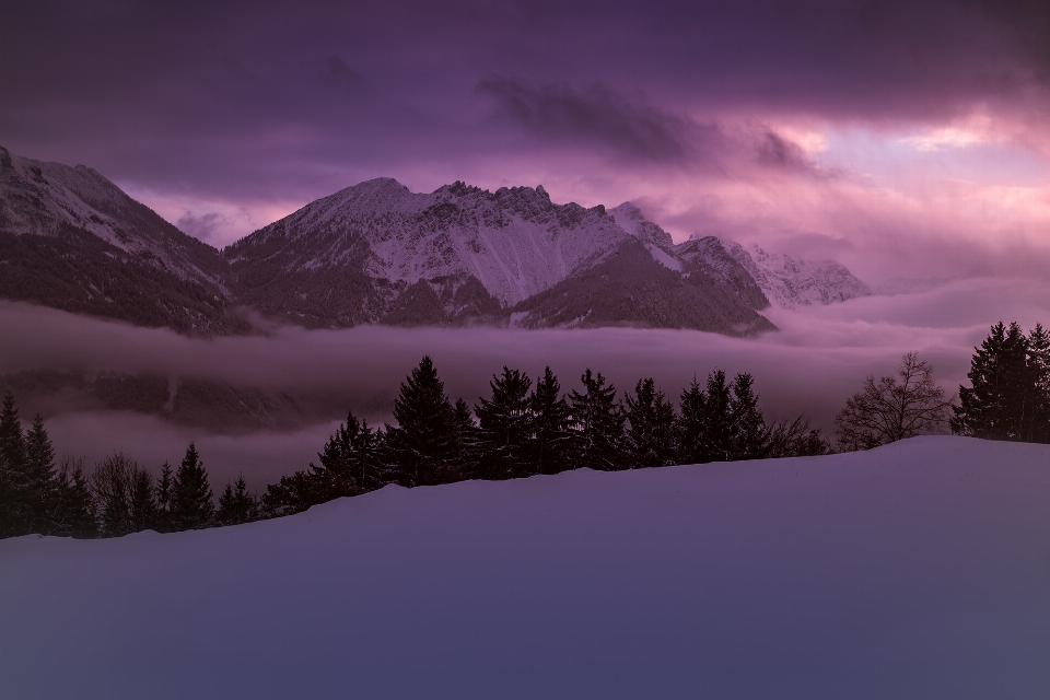 風景 自然 山 雪