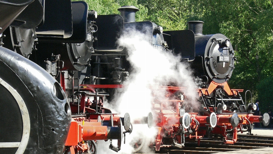 Ferrovia trattore ruota steam