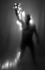 Hand man light black and white Photo