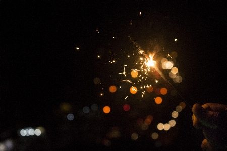 Light bokeh night flower Photo