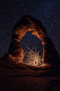 Rock light night star Photo