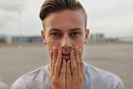 Hand man person hair Photo