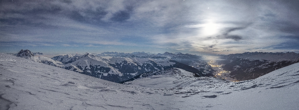 Landschaft berg schnee kalt