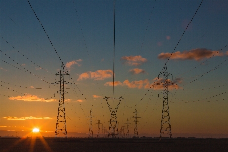 Silhouette sky sunrise sunset Photo