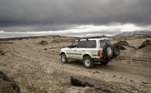 Landscape sand car desert Photo