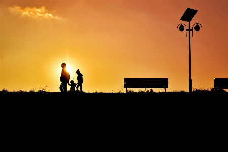 Man horizon silhouette people Photo