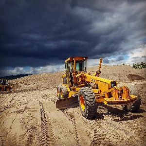 Foto Bekerja lanskap pasir bidang